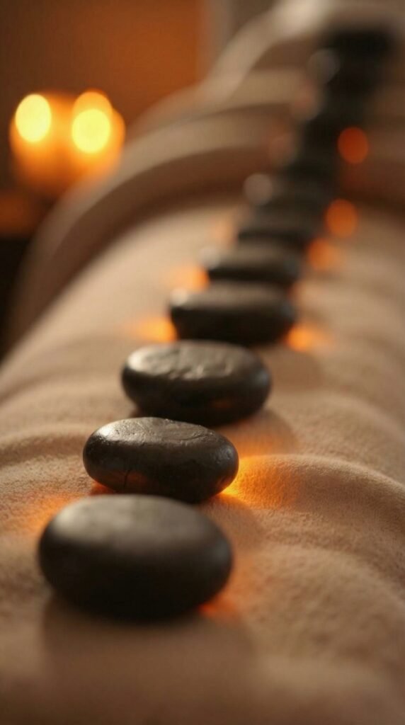 أحجار البازلت مع مساج ريلاكس